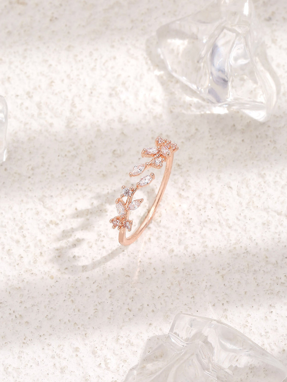 Flower Geometric Open Wheat Fashion Shank Rings