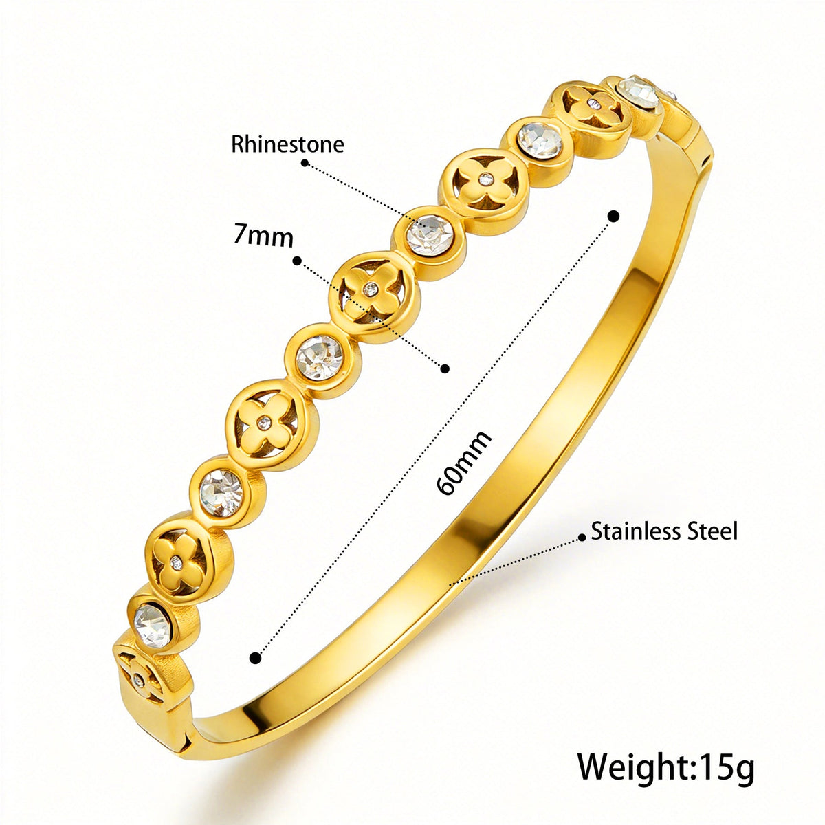 Open Stainless Steel Hydraulic Light Luxury High-grade Exaggerated Design Sense Bracelets