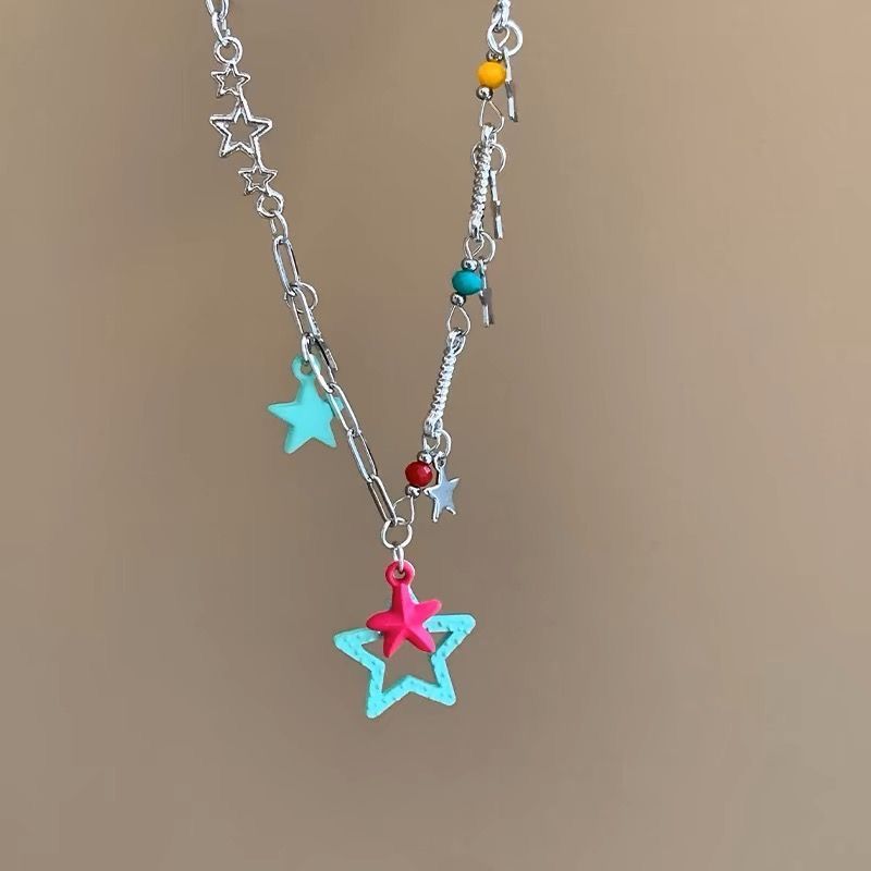 Women's Dopamine Colorful Candy Tassel For Light Luxury High-grade Clavicle Necklaces