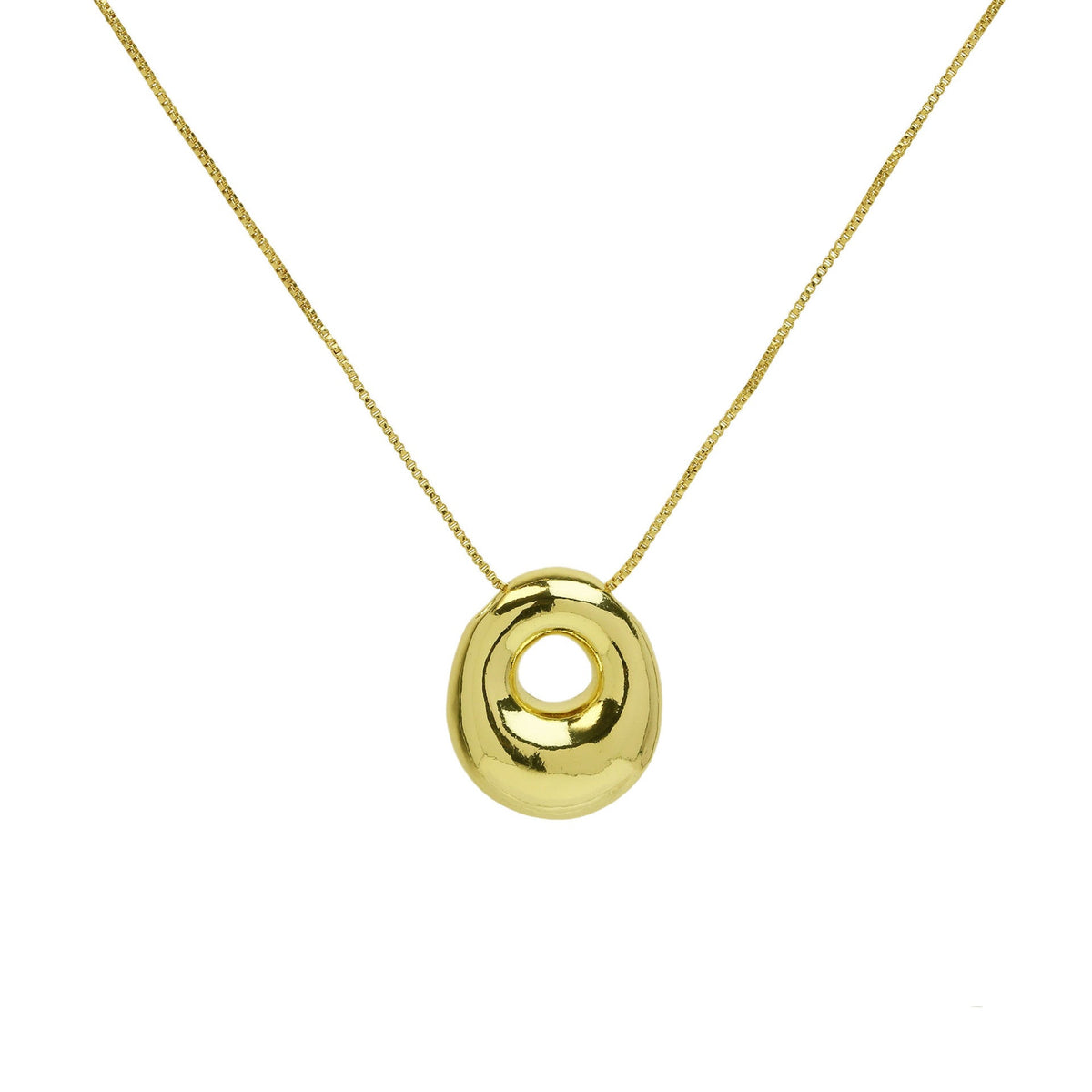 Gold Letter Bubble English Stainless Steel Necklaces