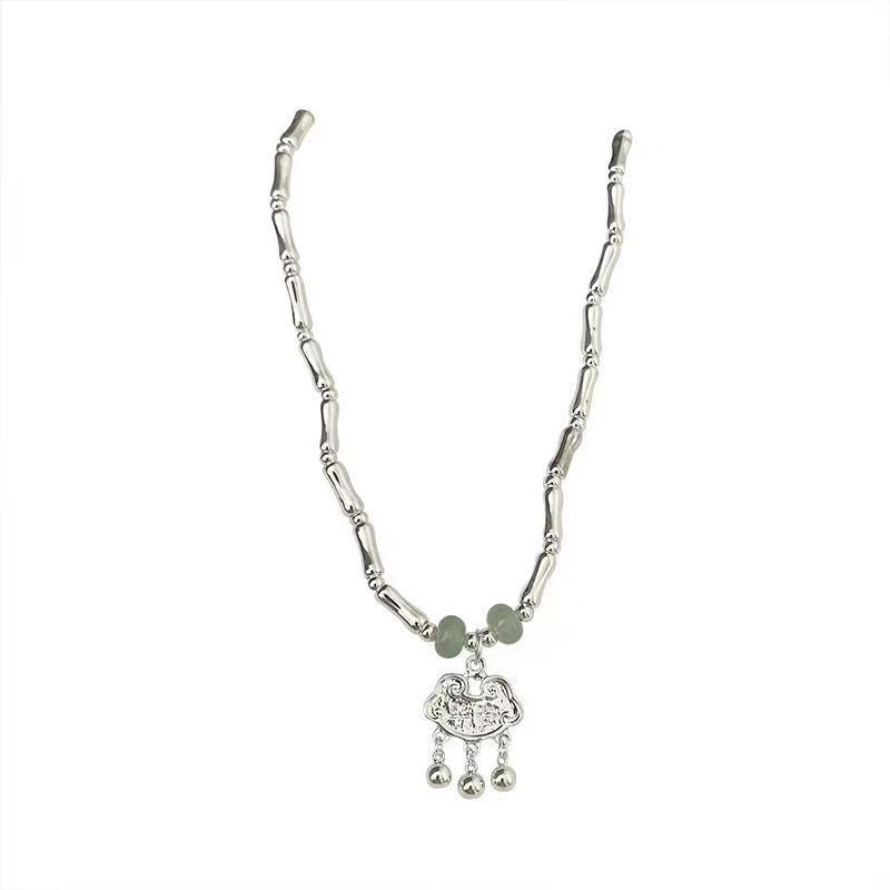 Safety Lock Female Ethnic Light Luxury Minority Pendants