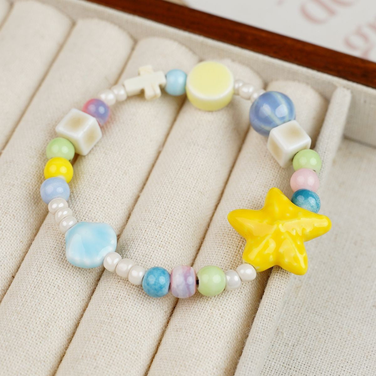 Ceramic Painted Pottery Beads Female Literary Bracelet