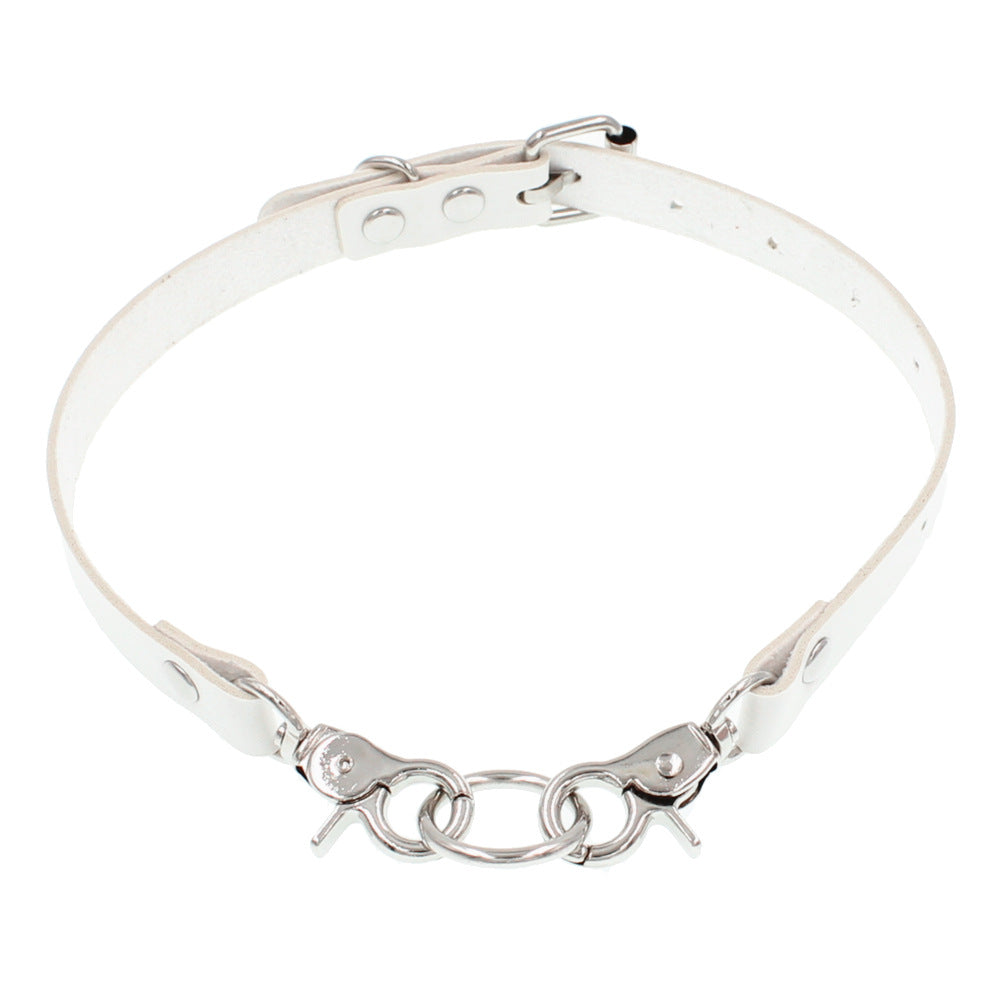 Simple Leather Buckle Collar Fashion Punk Necklaces
