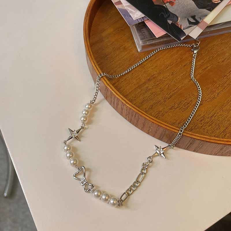 Pearl Stars Trendy Niche High-grade Irregular Sweater Necklaces