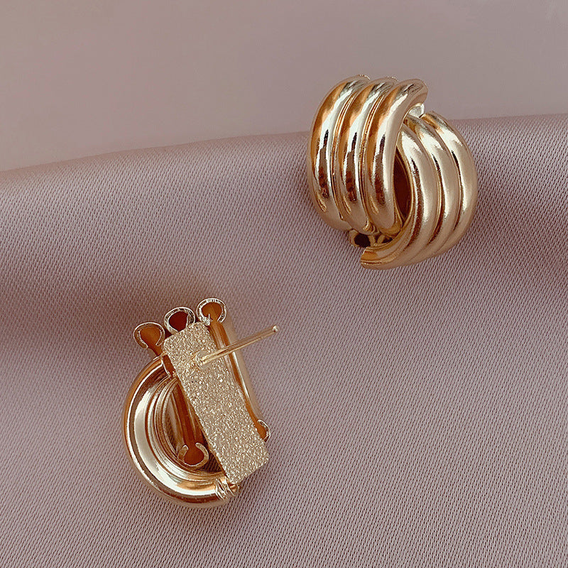 Women's Metal Geometric Staggered Sier Fashion Simple Rings