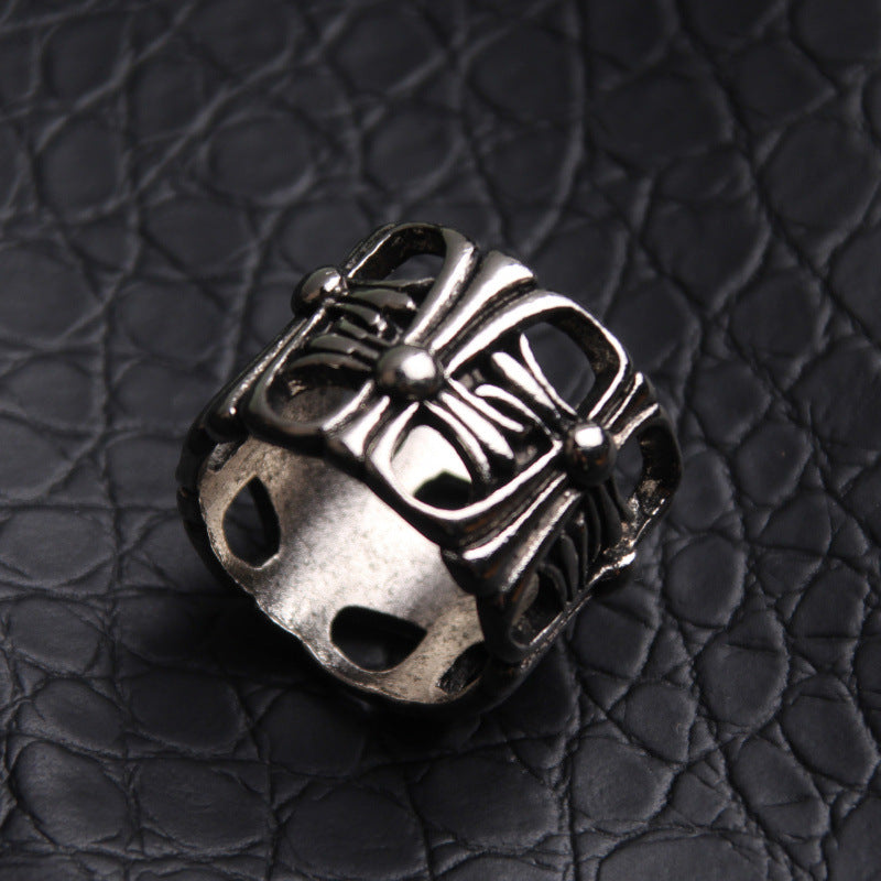 Men's Personality Punk Hollow Titanium Steel Lace Pendants