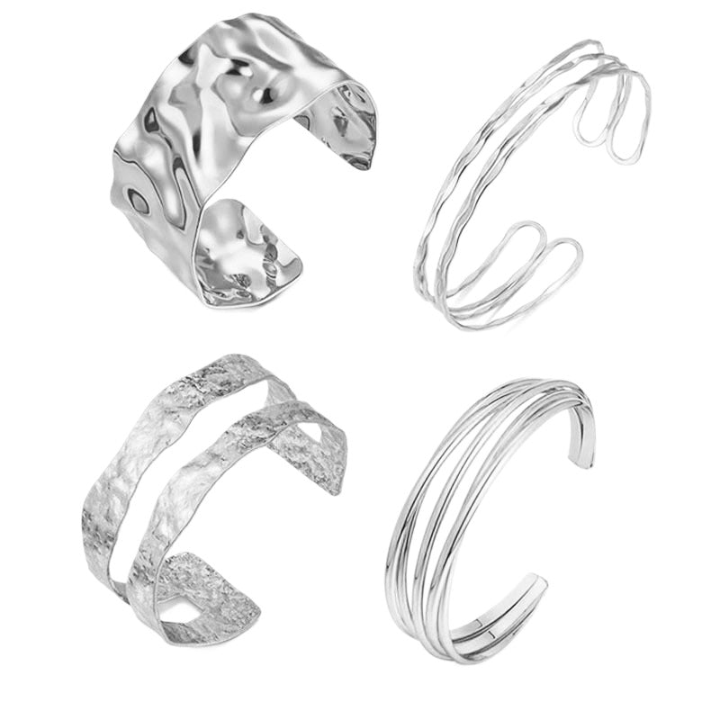 Exaggerated Geometry Open Wide Female Simple Personality Bracelets