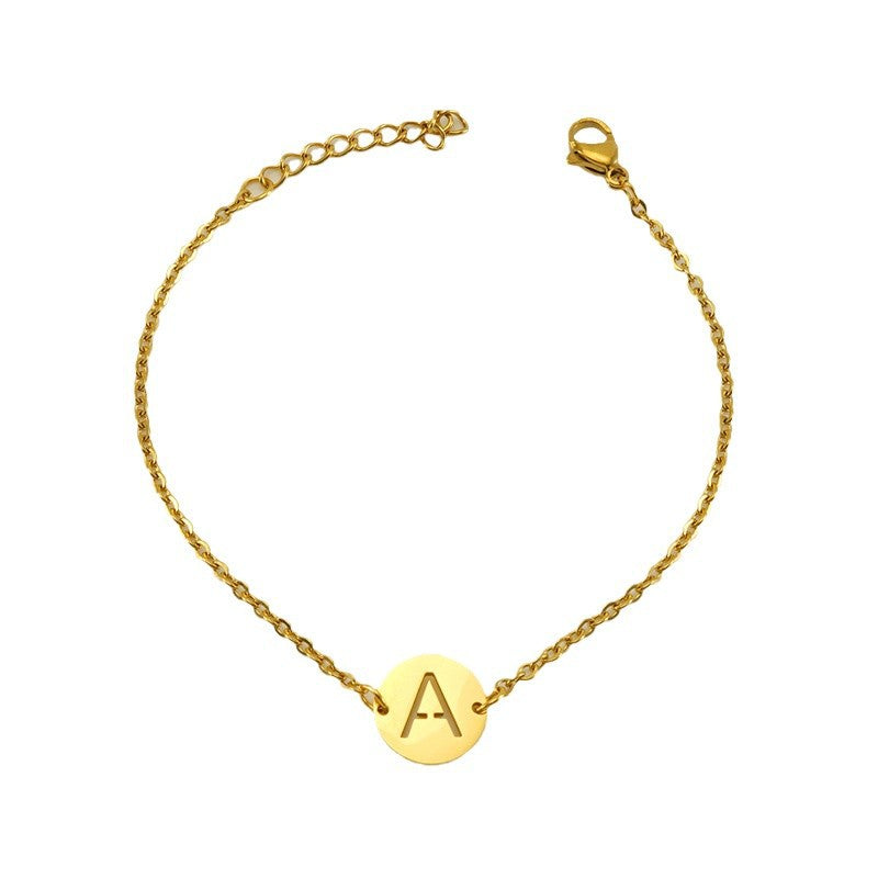 Titanium Steel Letter Female Fashion Personality Bracelets