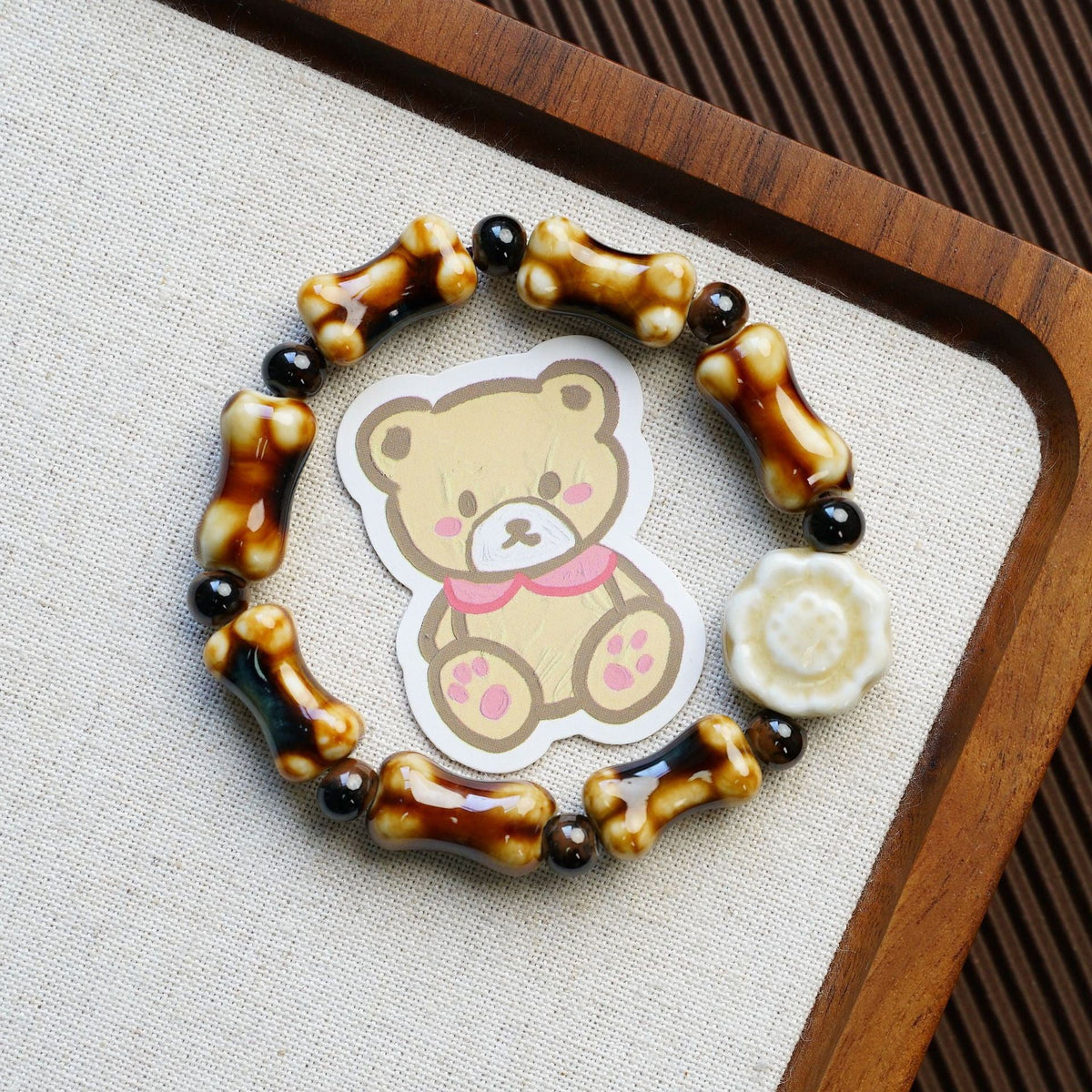 Ceramic Painted Pottery Beads Female Literary Bracelet