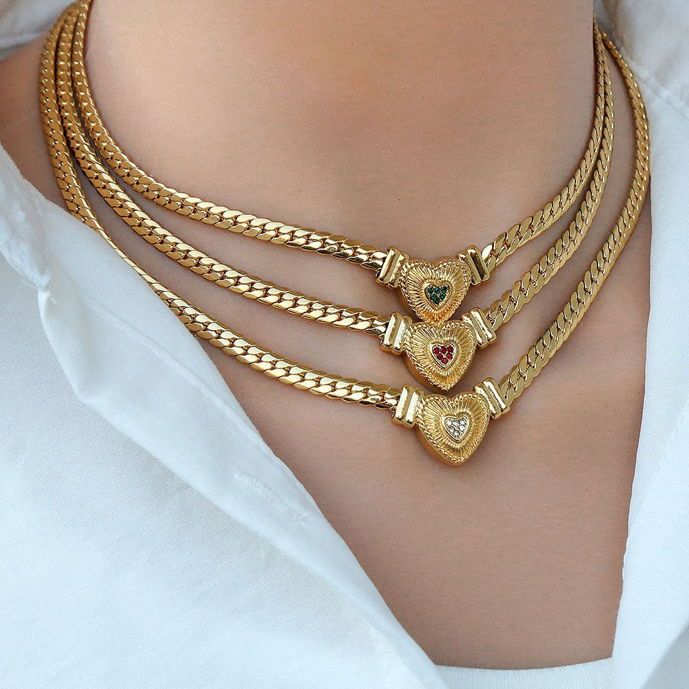Light Luxury Fashionable Thick Cuban Link Chain Necklaces