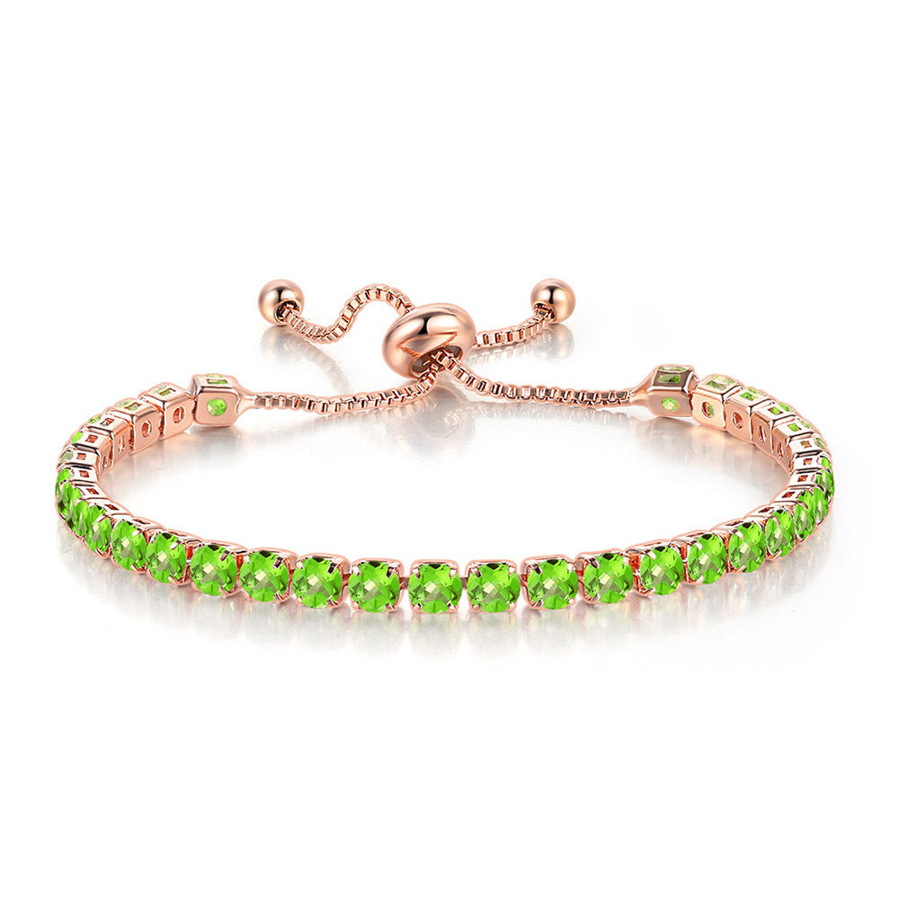Full Diamond Adjustable Popular Round Zircon Bracelets