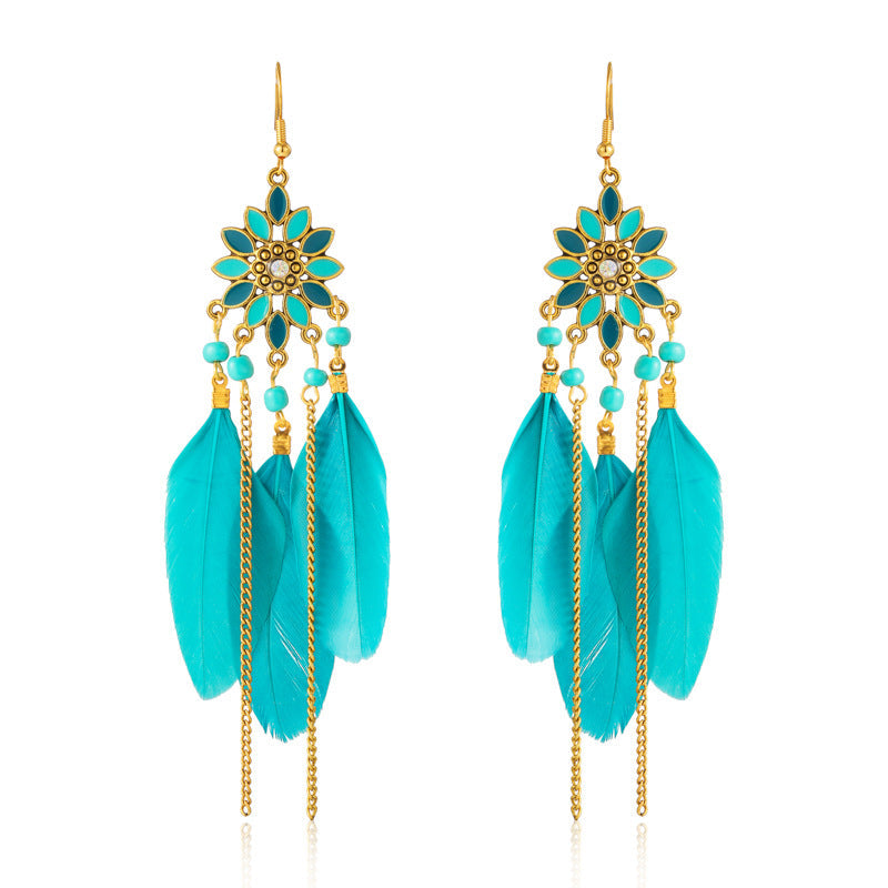 Chain Tassel Feather Elegant Fashion Your Earrings