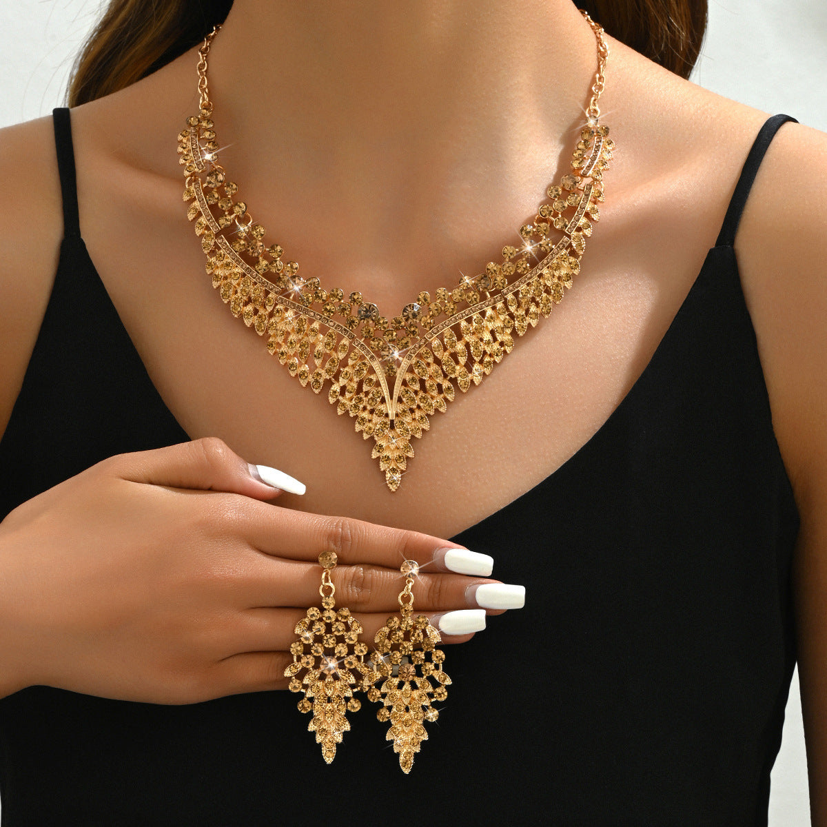Women's Alloy Rhinestone Wedding Bridal Decoration Banquet Jewelry Set