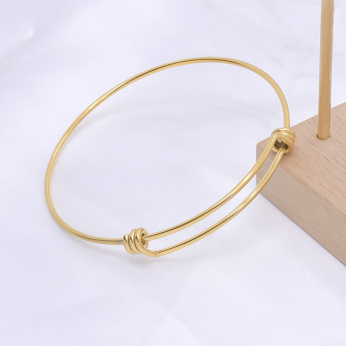 Stainless Steel Coil Push-pull Telescopic Adjustable Mouth Bracelet