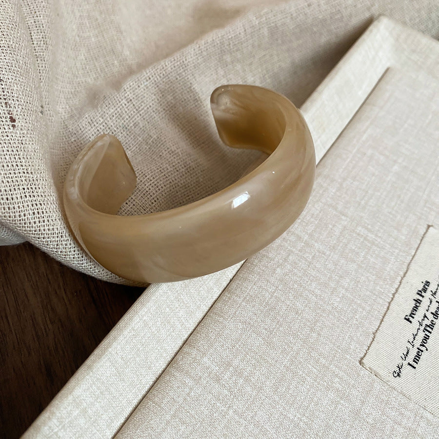 Acrylic Irregular Retro Unique Design Niche Simple Bracelet