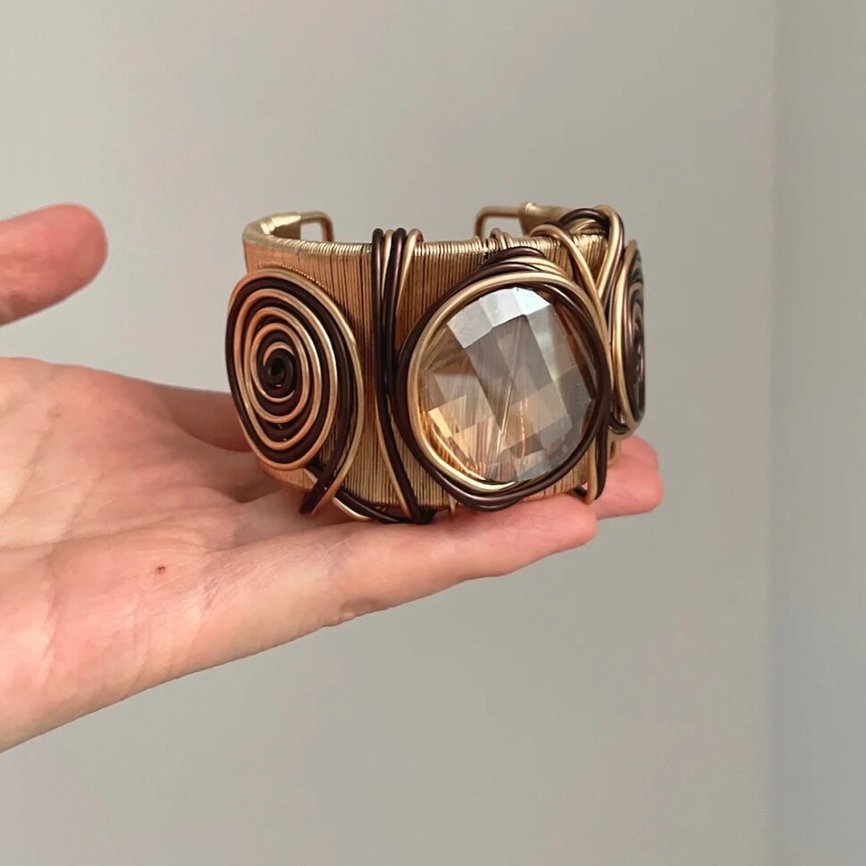 Acrylic Irregular Retro Unique Design Niche Simple Bracelet
