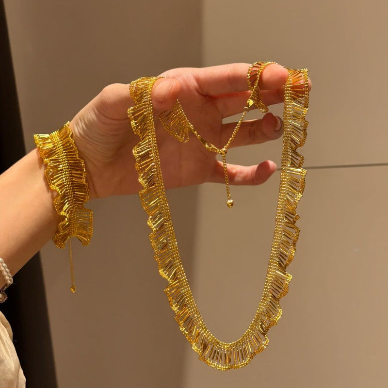 Lace Female Light Luxury Minority Design Sense Hollow Bracelet