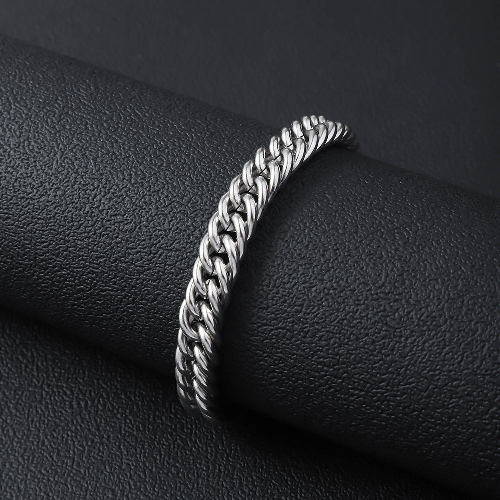 Type Cuban Link Chain Polished Punk Hand Accessory Bracelet