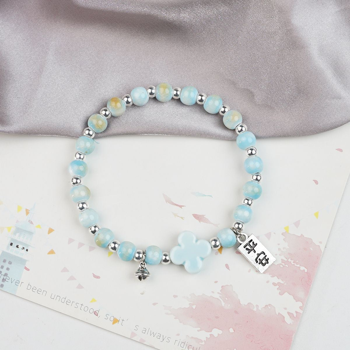 Ceramic Painted Pottery Beads Female Literary Bracelet