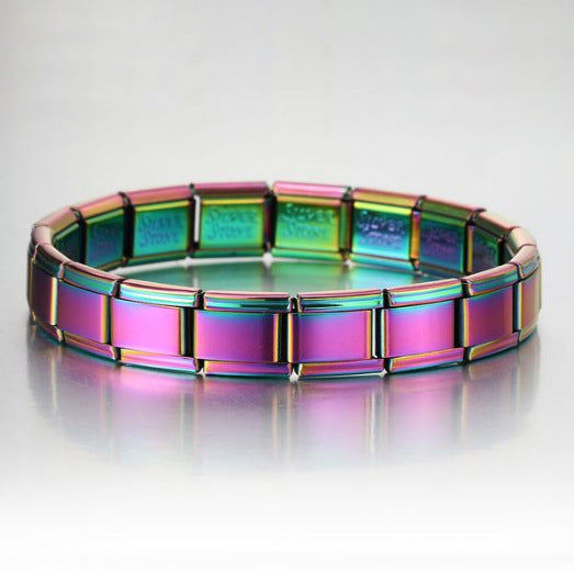 Vacuum Real Gold Plating Italian Module Square Bracelets