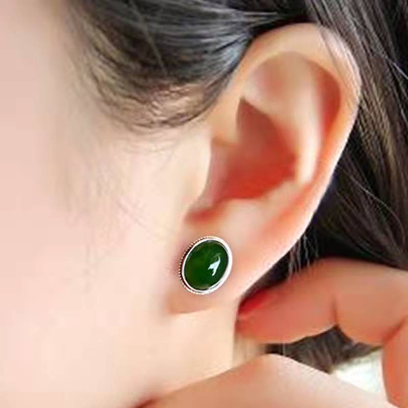 Women's White Water Drop Simple Graceful Sier Ear Hook Earrings
