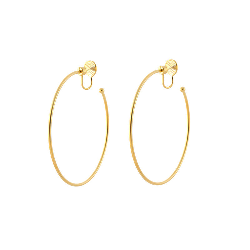 Exaggerated Large Hoop Sier Needle Personalized Classic Rotation Mosquito Ear Clip