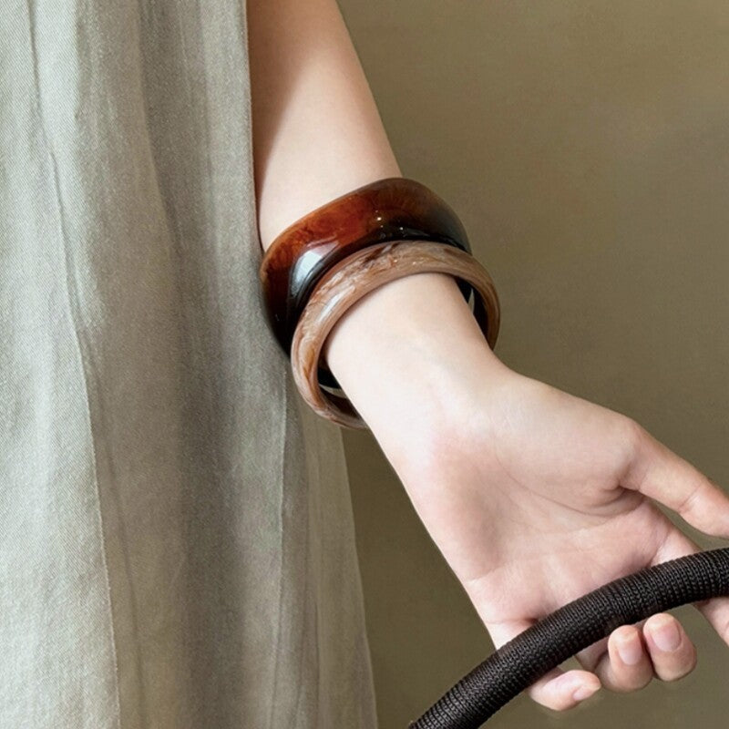 Women's Acetate Niche Irregular Acrylic Wide-brimmed For Design Bracelets