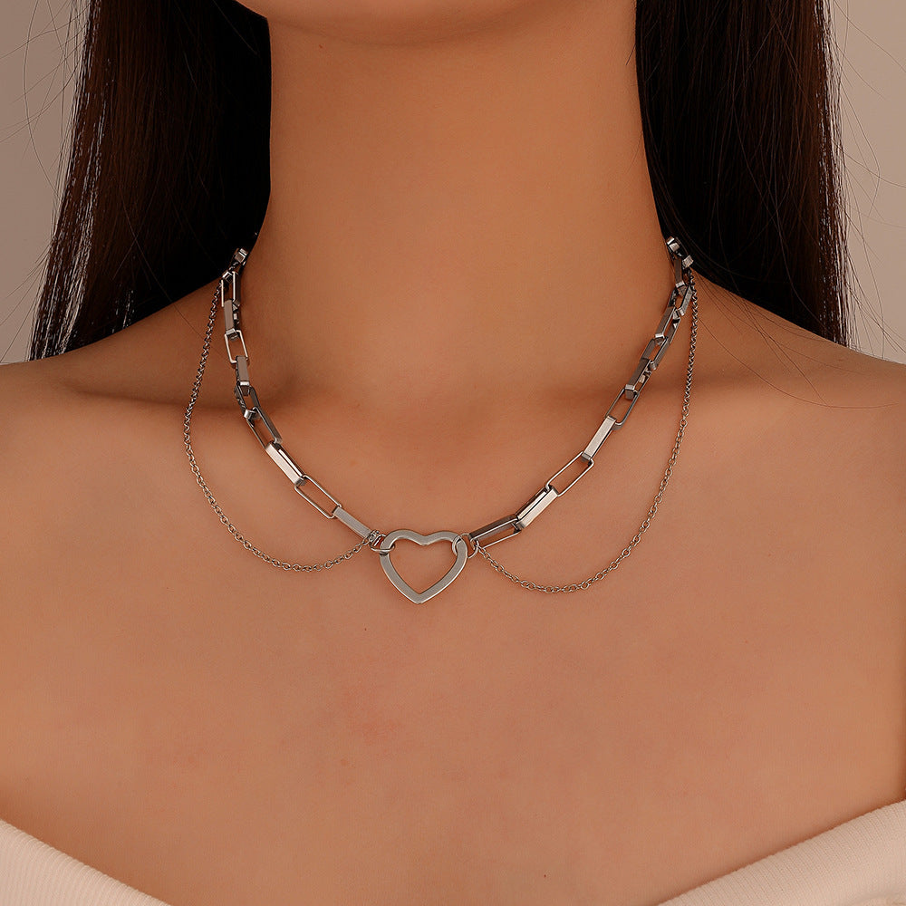 Women's Drop Flower Stainless Steel High-grade Cold Style Necklace