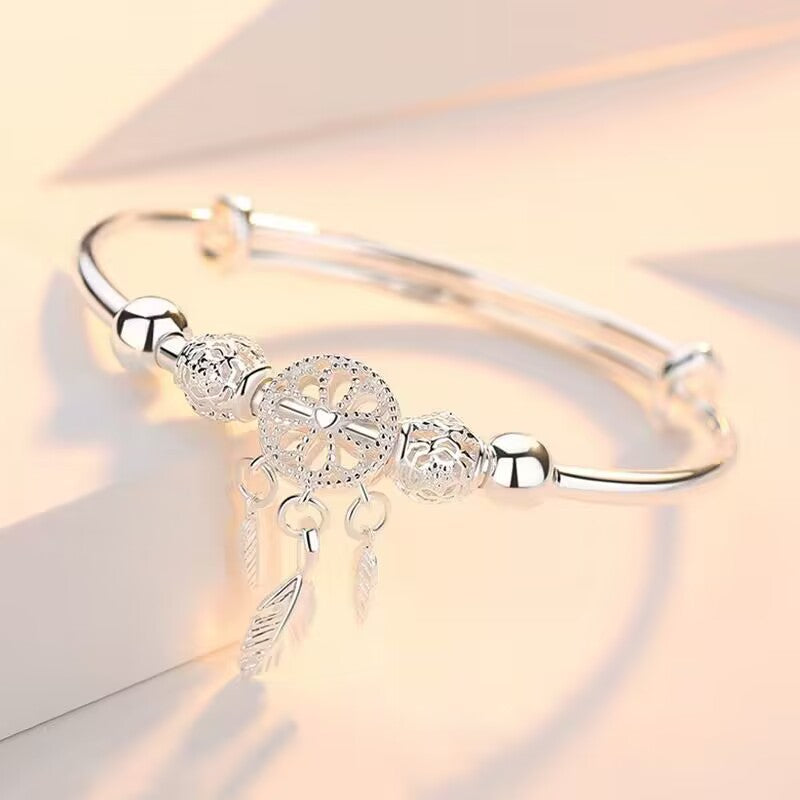 Glazed Surface Matte Bamboo Female Retro Bracelets