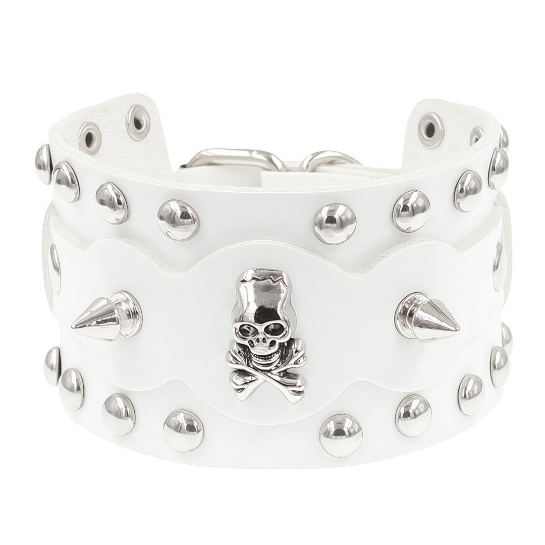 Leather Fashion Gothic Skull Punk Rivet Retro Bracelet