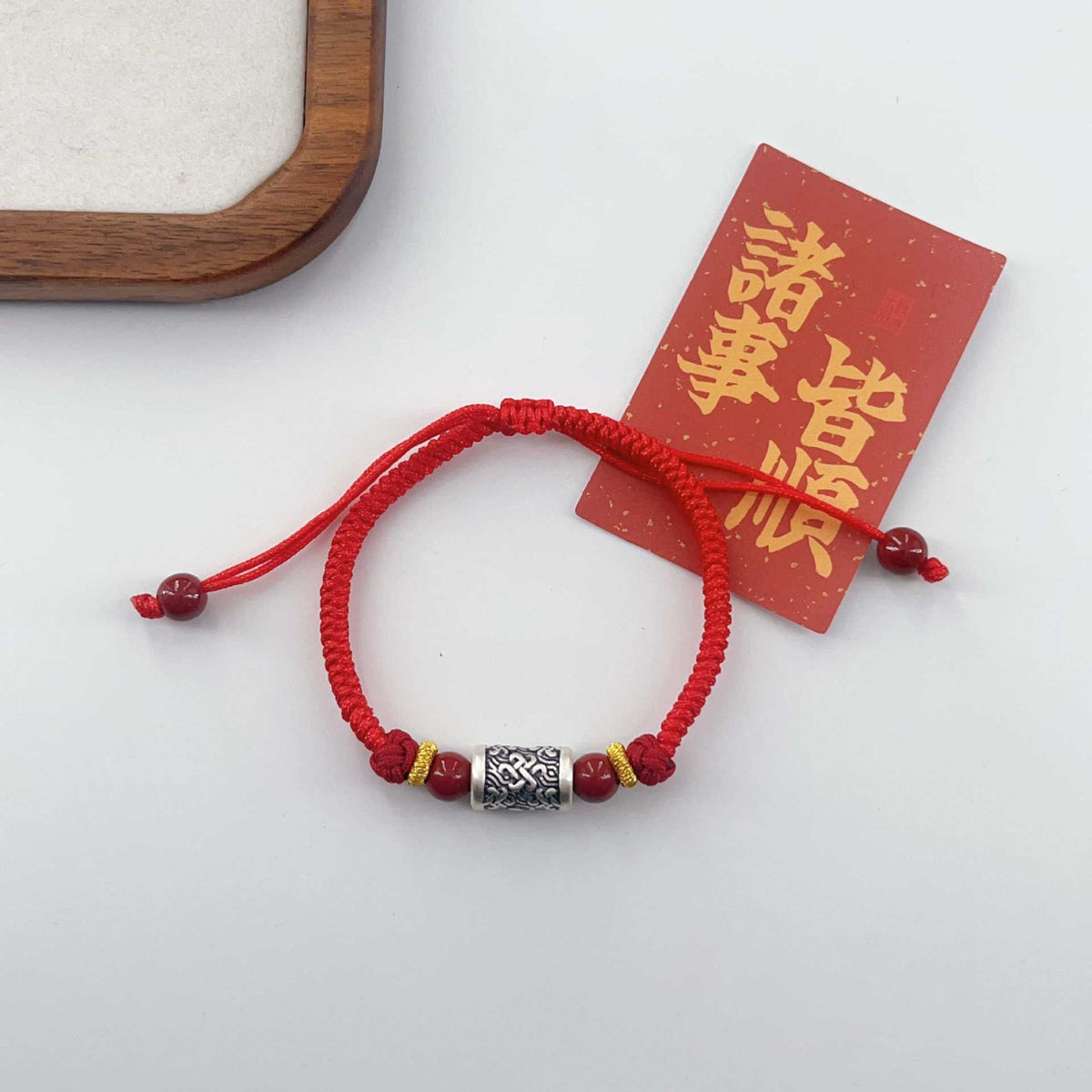 Safe Lucky Beads National Design Life Red Bracelet