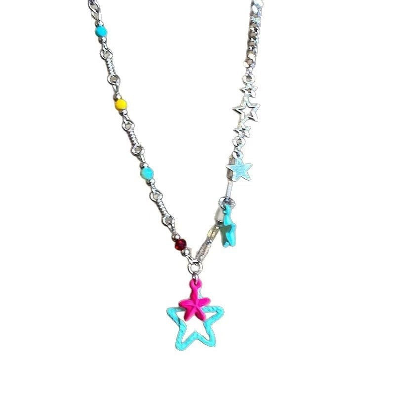 Women's Dopamine Colorful Candy Tassel For Light Luxury High-grade Clavicle Necklaces