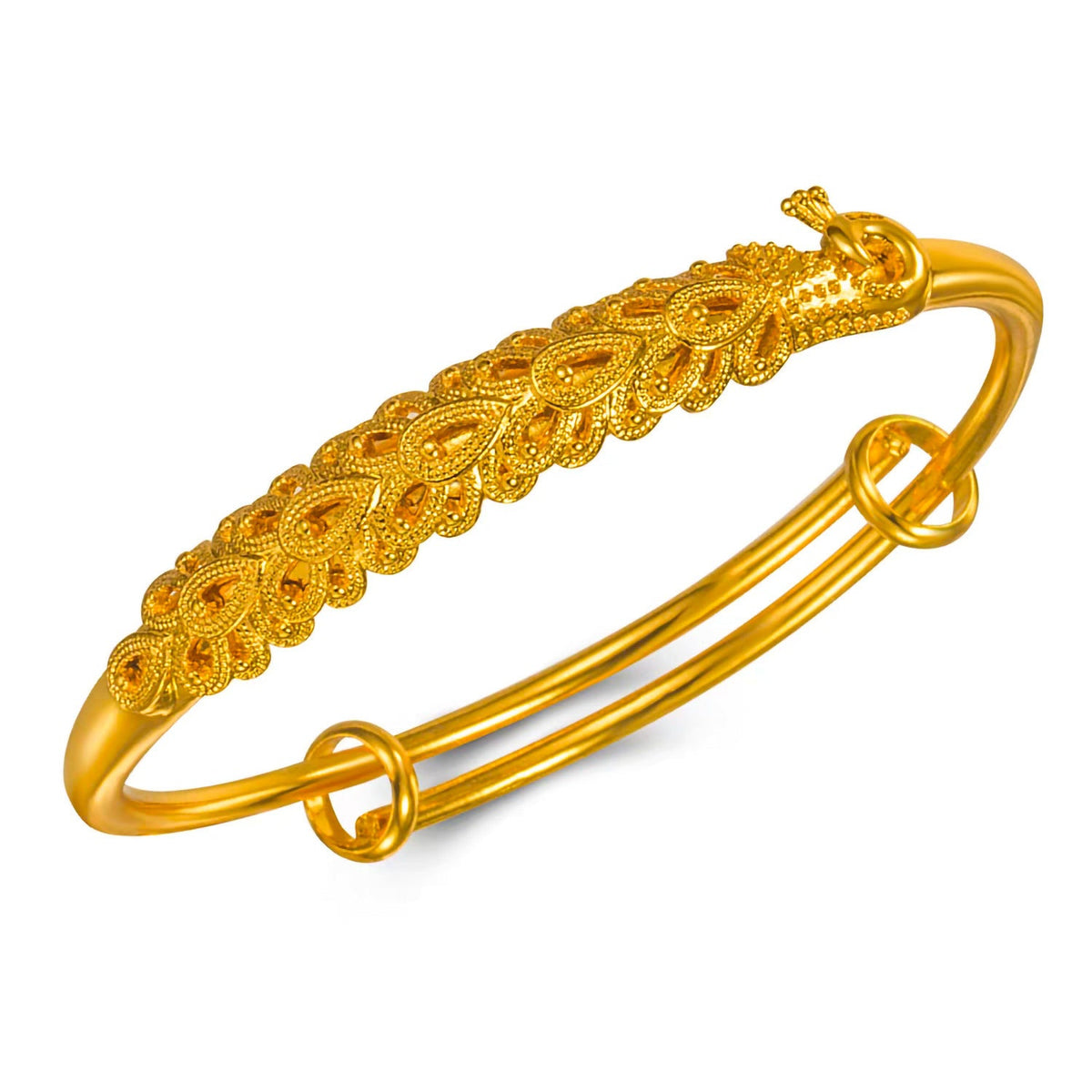 Women's Gold Peacock Ancient Style Rich Burning Bracelet