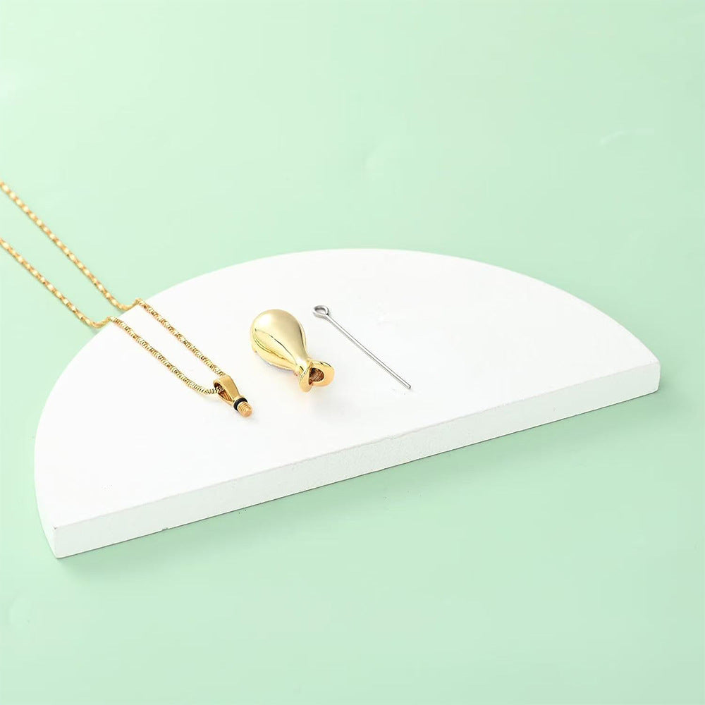 Steel Pet Memorial Cremains Package Can Be Opened Relatives Pendant