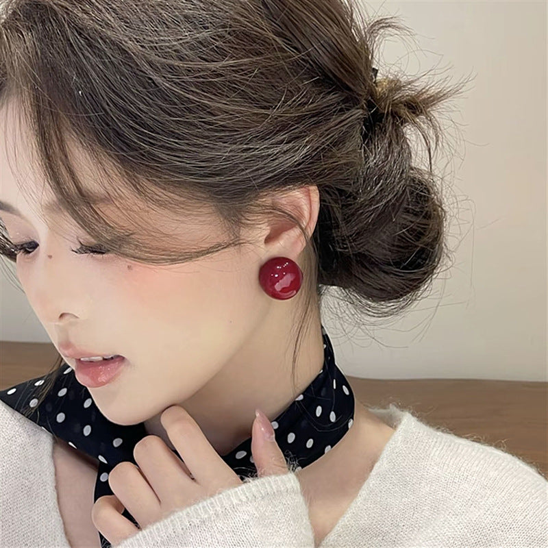 Women's Retro Classic Red Type Half Style Light Luxury High-grade Rings