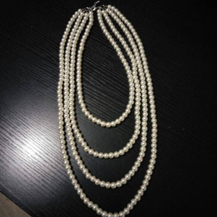 Glass Pearl Elegant Fashion Sweater Chain Necklaces
