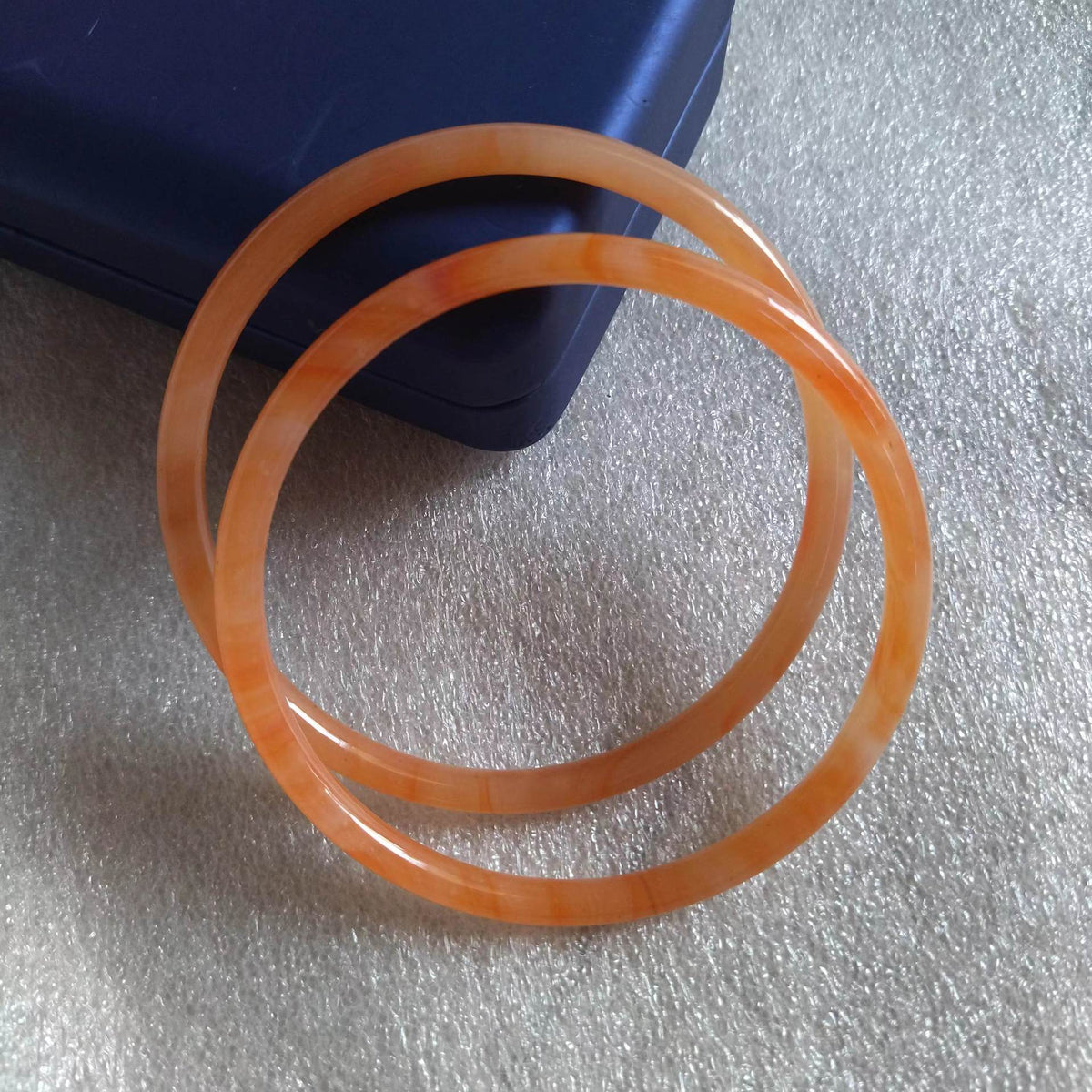Inner Diameter Jingle Glass Imitation Jade Fine Rings