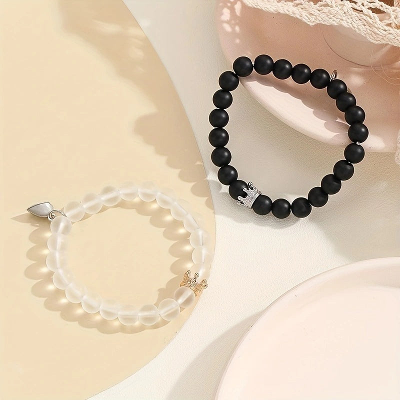 Women's & Men's Pair Of Love Magnetic Luminous Couple Romantic Bracelet