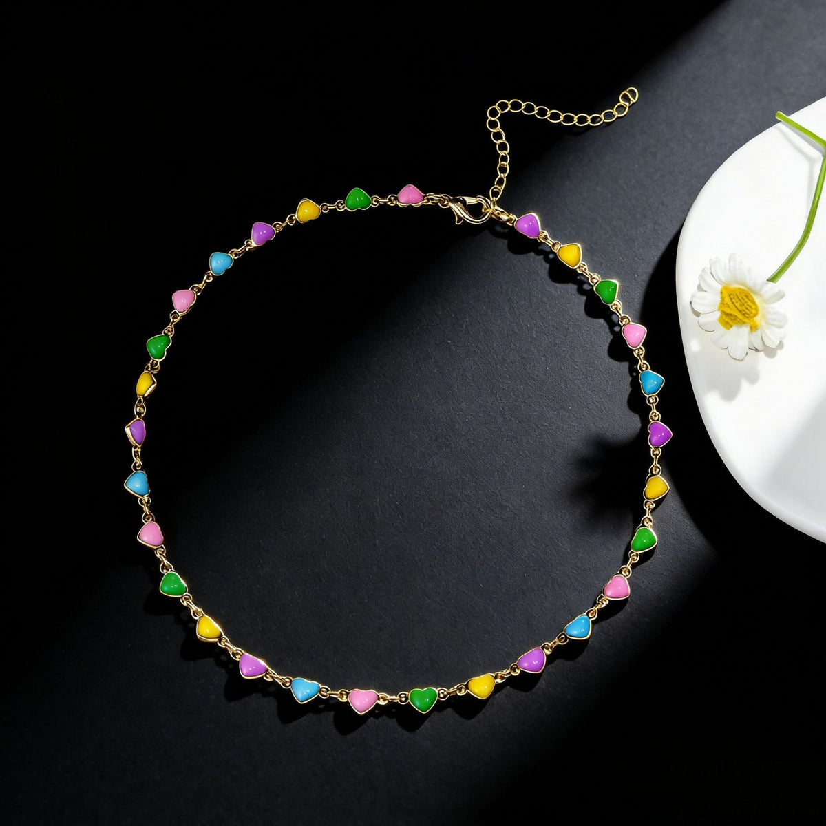 Loving Heart Personality Alloy Heart-shaped Dopamine High Sense Bracelets
