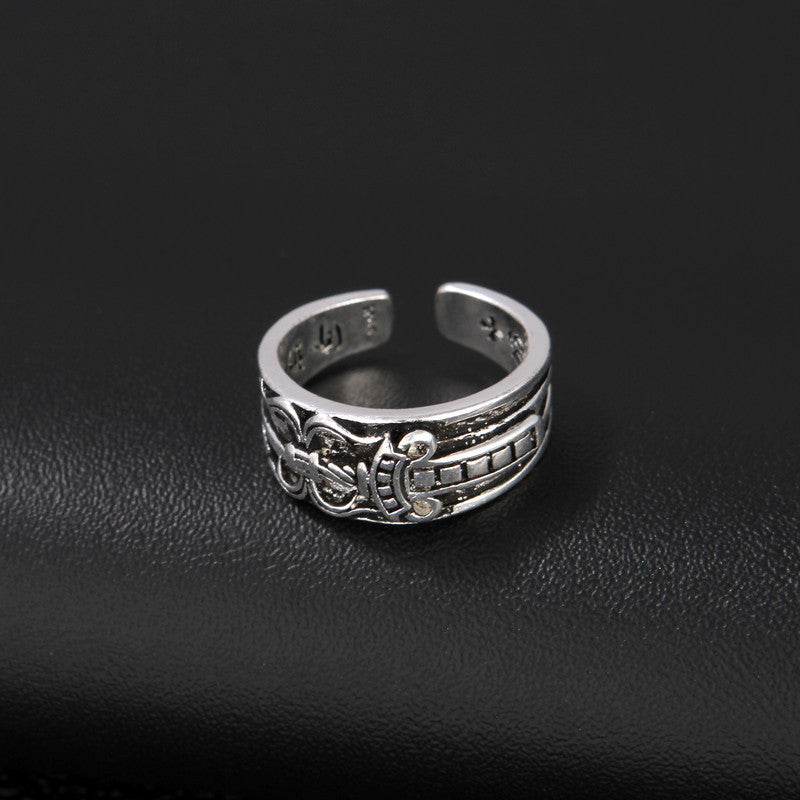 Women's & Men's Sword Retro Sier Korean Punk Open Ring
