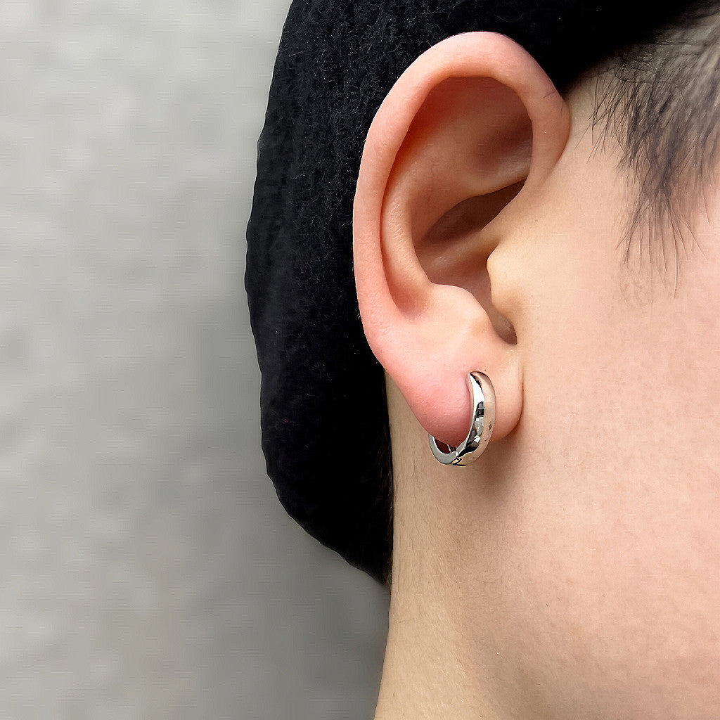 Women's & Men's Sier Sterling Circle Ear Clip Trendy Earrings