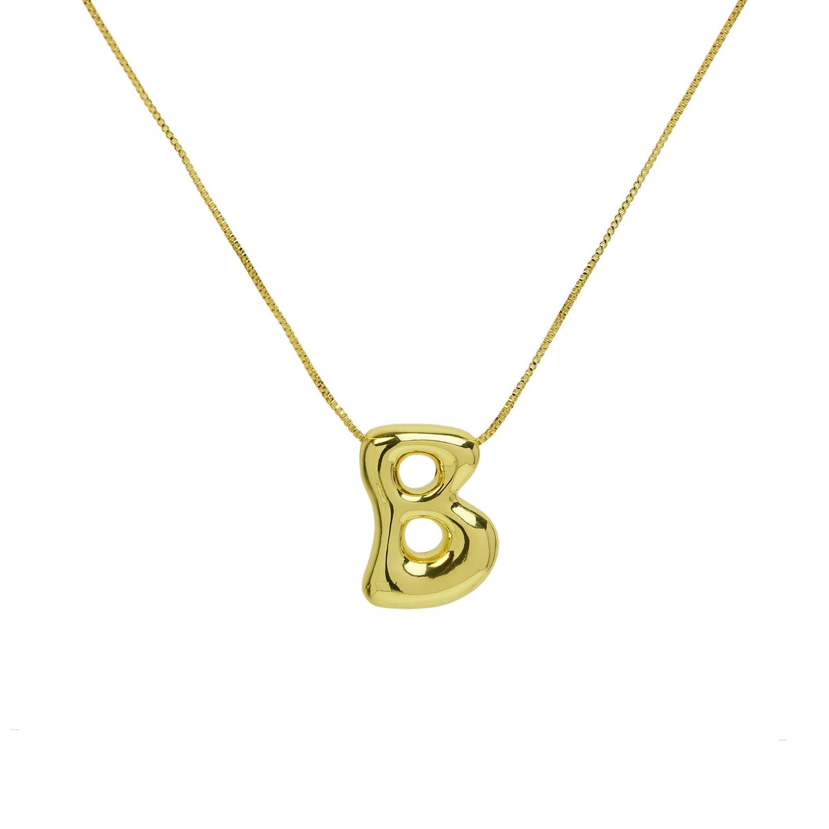 Gold Letter Bubble English Stainless Steel Necklaces