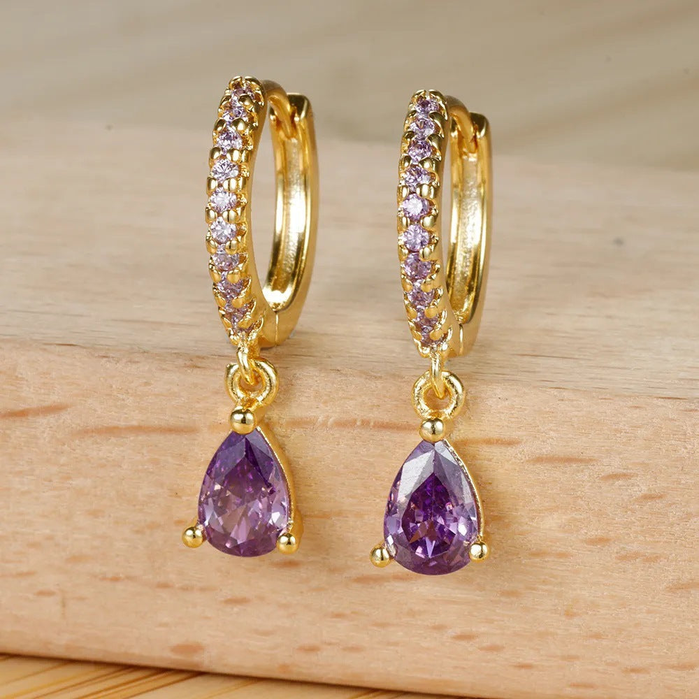 French Style Small Refined Zircon Affordable Luxury Fashion Temperamental Stud Earrings