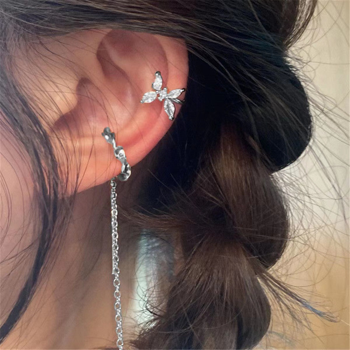Stars Butterfly Female Niche Design Versatile Personality Without Pierced Ears Ear Clip