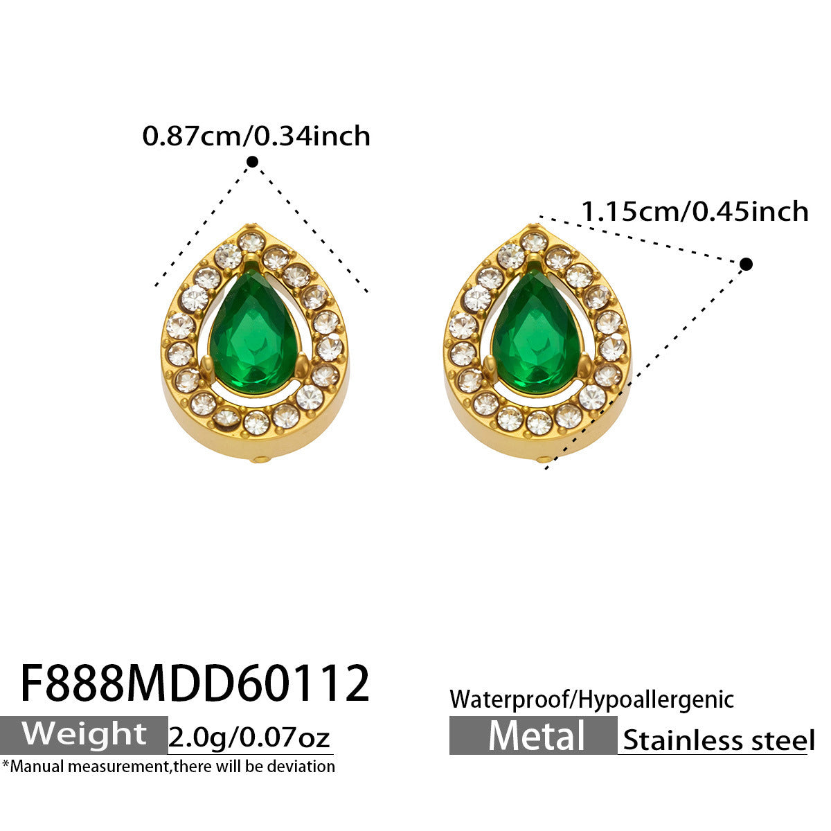 Flash Zircon Stainless Steel Combination Exquisite Gorgeous Full Jewelry Set