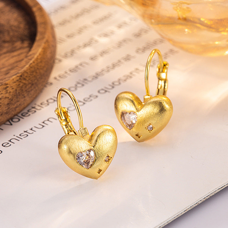 Heart Female Niche Sweet Cool Cute Exquisite Earrings