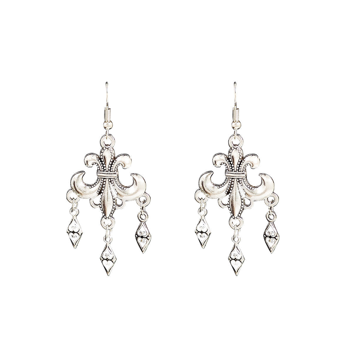 Bohemian Ethnic Style Geometric Water Drop Retro Tourist Attractions Long Earrings