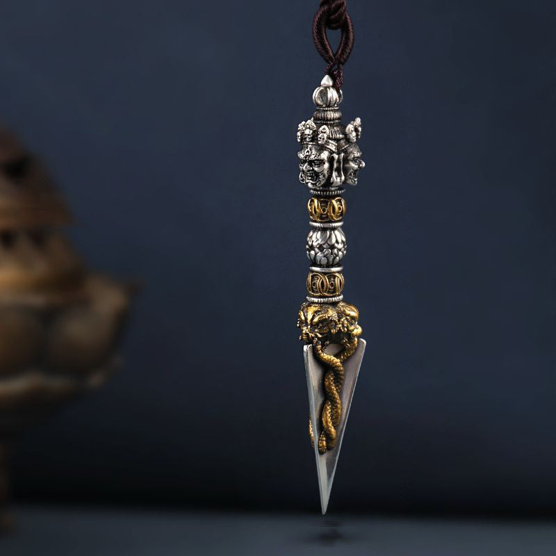 Nepal Tibetan Sterling Sier Vajra Diamond Necklaces