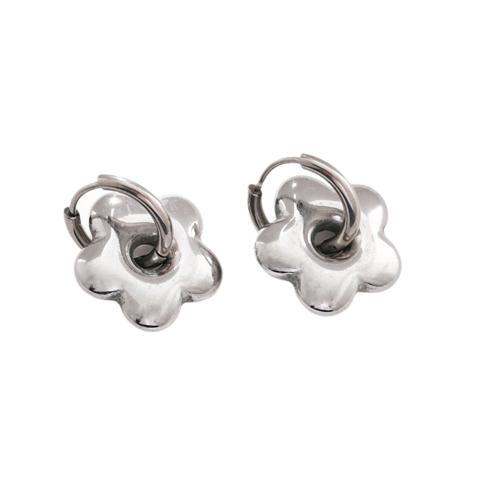 Women's Sense Special Interest Simple High Detachable Ear Titanium Steel Rings