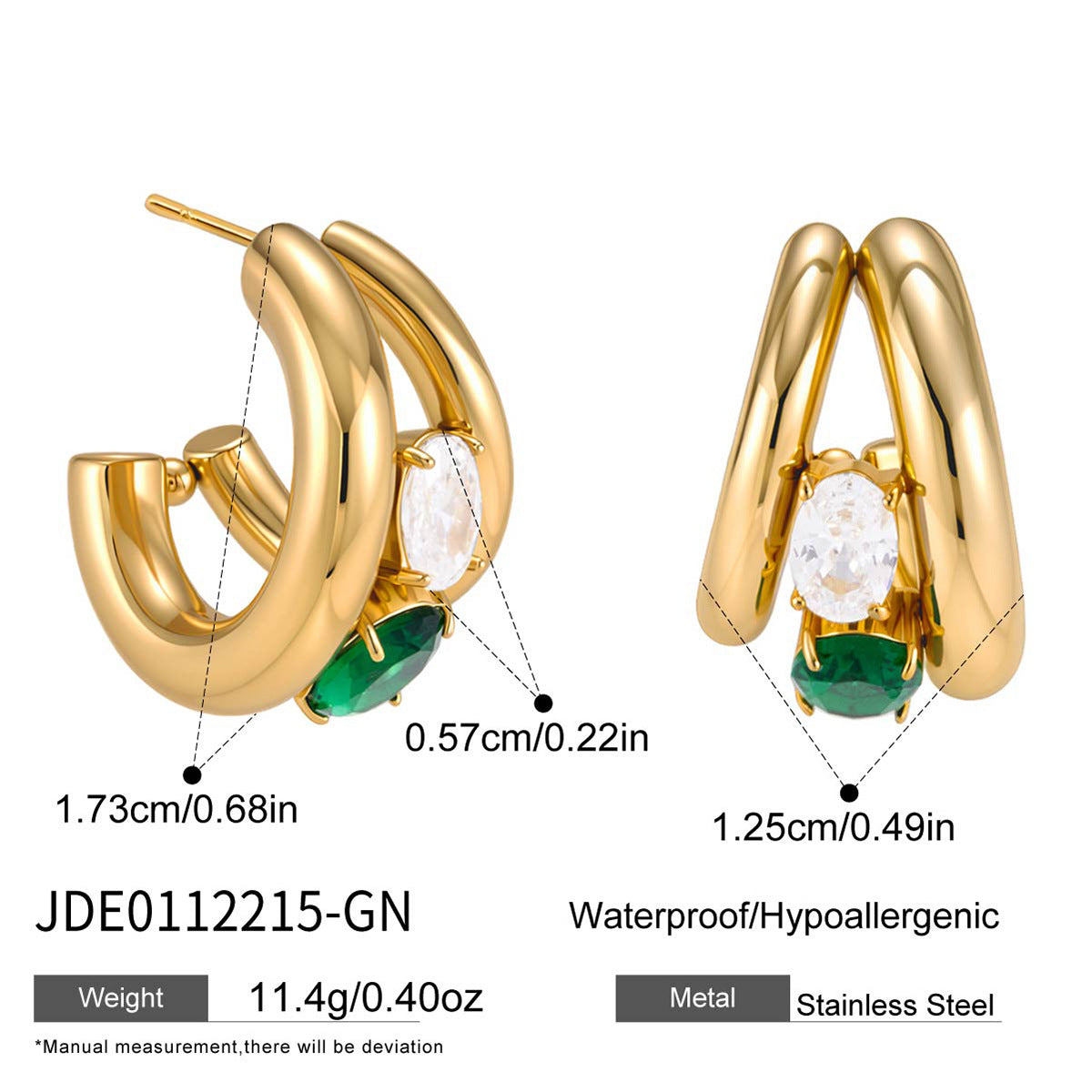 Ding Titanium Steel Zircon Design Sense Special Interest Female Light Earrings